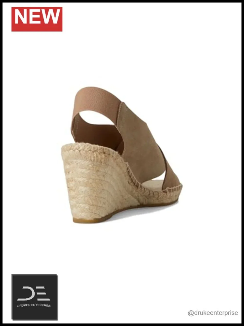 Wedge Sandals Suede Slip On Espadrille Cushioned Insole